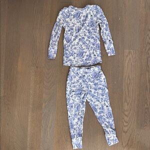 Posh Peanut Blue and White Floral Pajama Set